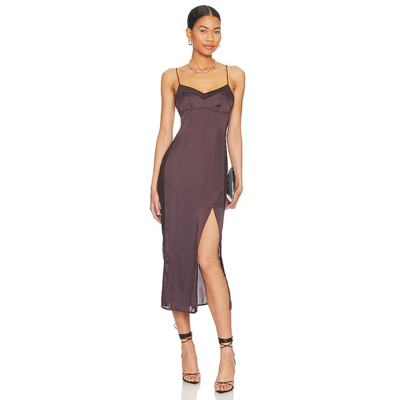 Free People Dresses & Skirts - Free People NWOT Chocolate X Intimately FP City Cool Midi Slip Dress Size L